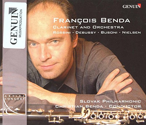 CD cover featuring clarinettist François Benda and a clarinet image.
