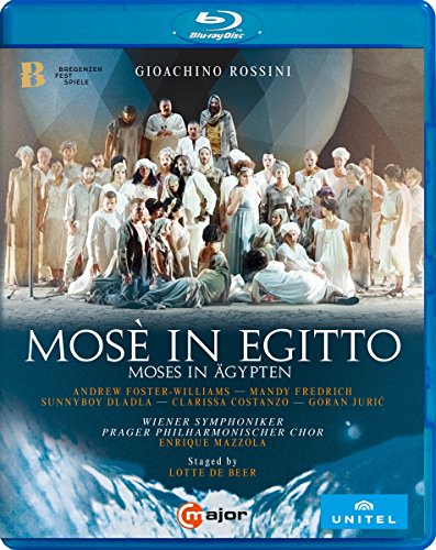 Blue-ray cover featuring a group of people in white robes on a stage.