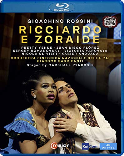 Blu-ray cover for Rossini’s “Ricciardo e Zoraide” opera featuring two singers.