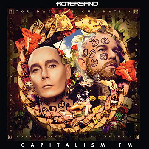 CD cover for Rotersand’s “Capitalism Tm” featuring a split-face portrait.