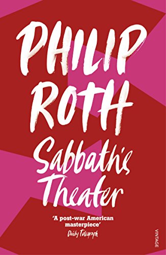 Book cover with white handwritten text on a geometric red and pink background.