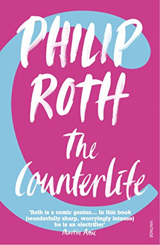 Book cover: "The Counterlife" by Philip Roth, pink and blue design.
