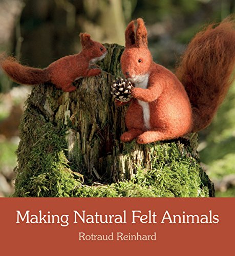 Book cover featuring two handmade felt squirrels with a pinecone.