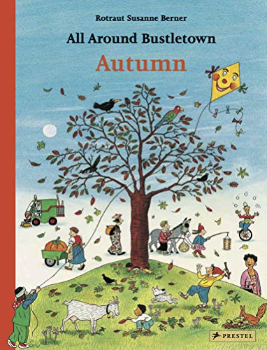 Illustrated book cover showing a large tree, people, animals, and a kite in autumn.