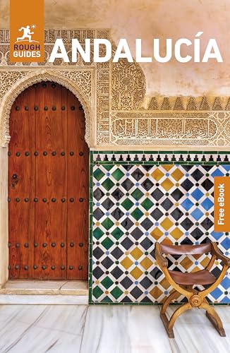 Rough Guides Andalucia travel guide cover with ornate Moorish architecture.