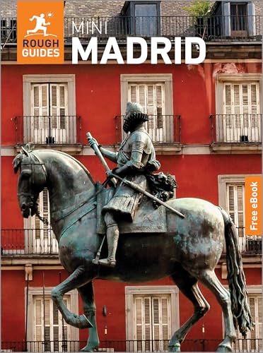 Rough Guides Mini Madrid travel book cover featuring an equestrian statue against a red building.