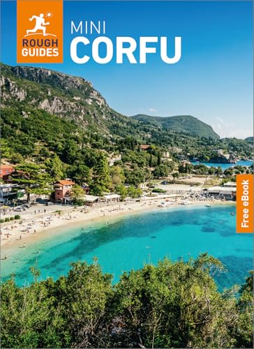 Cover of The Mini Rough Guide to Corfu featuring a beach and blue sea.