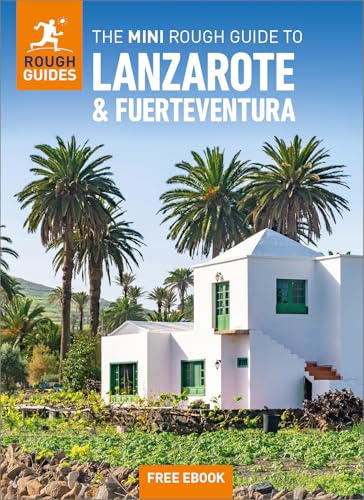 Rough Guide to Lanzarote & Fuerteventura travel book with palm trees.