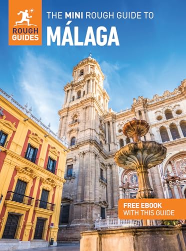 The Mini Rough Guide to Malaga book cover featuring the Malaga Cathedral and fountain.