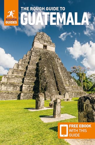 The Rough Guide to Guatemala travel book cover featuring a Tikal Mayan pyramid.
