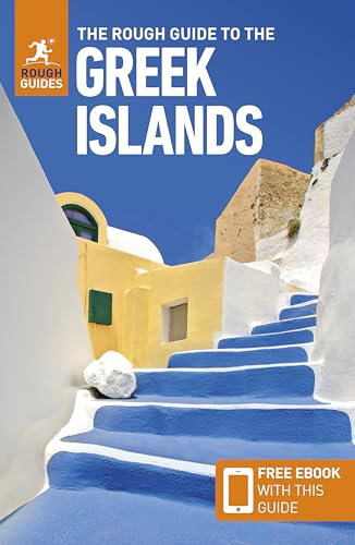 Book cover showing blue stairs leading to yellow and white buildings in Greece.