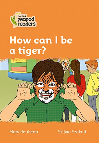 Book cover: boy with tiger face paint, children in background.