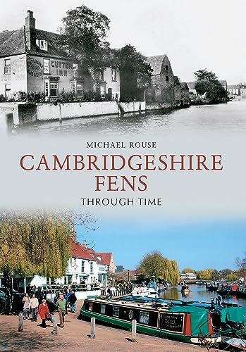Book cover: historic and modern scenes of Cambridgeshire Fens waterways.