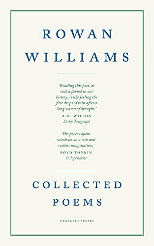 Book cover: "Collected Poems" by Rowan Williams, pale green and blue text.
