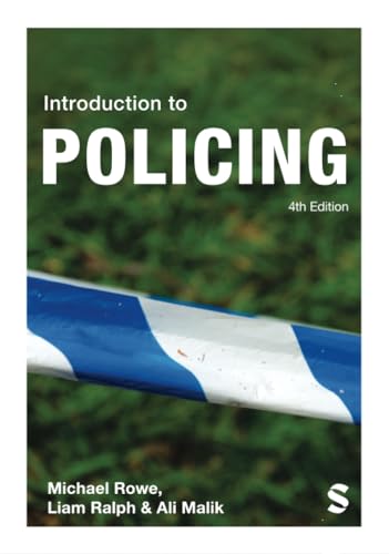 Book cover: "Introduction to Policing" 4th edition, with police tape imagery.