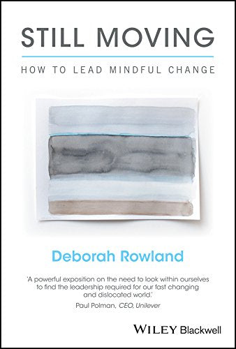 Book cover: "Still Moving" by Deborah Rowland, with abstract watercolor art.