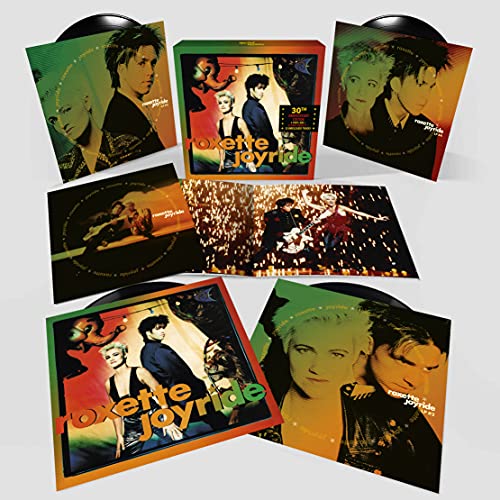 Roxette “Joyride” 30th Anniversary vinyl edition with album artwork and concert photo.