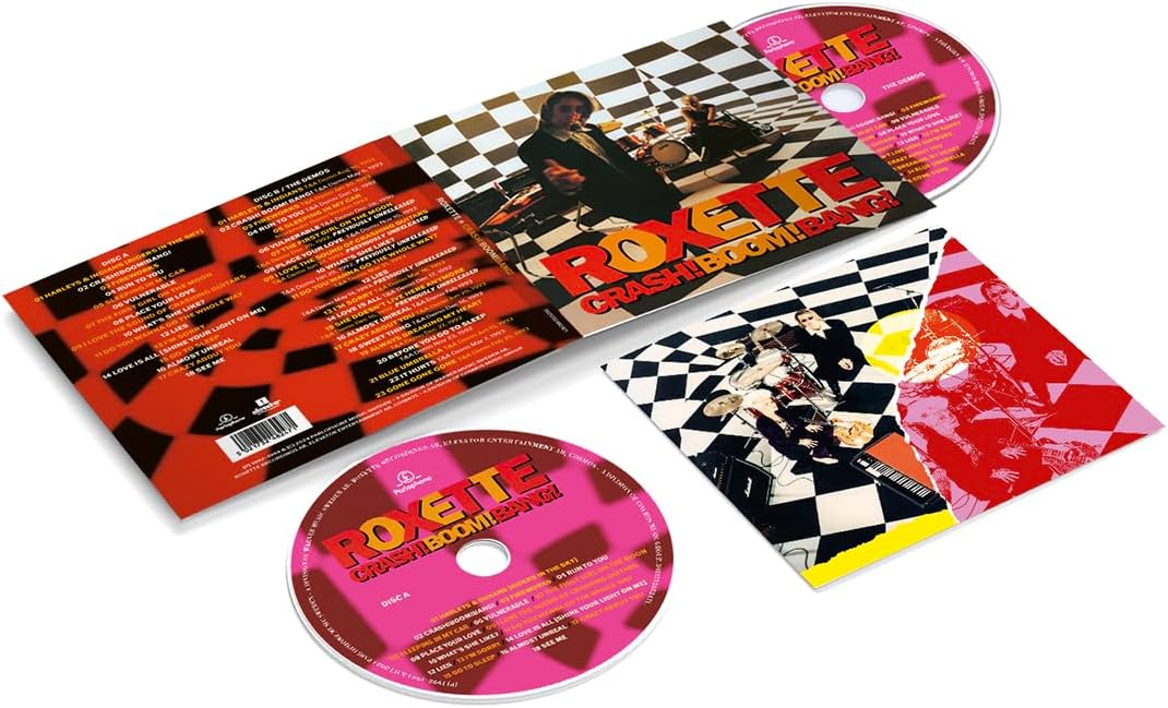 Roxette "Crash! Boom! Bang!" 30th Anniversary CD packaging and disc.