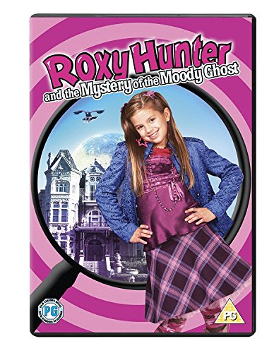 DVD cover featuring a young girl inside a magnifying glass with a haunted house.