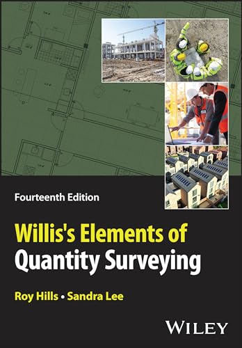 Book cover: "Willis's Elements of Quantity Surveying" with construction imagery.
