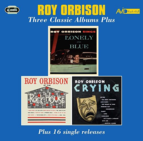 CD cover featuring three Roy Orbison album covers on a blue background.