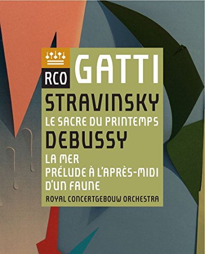 A Blu-ray album cover with abstract shapes and text listing musical compositions.