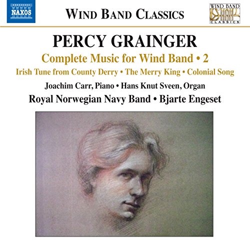 CD cover for Percy Grainger’s wind band music, featuring a portrait.
