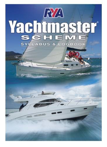 Yachtmaster syllabus and logbook cover with sailing and motor yachts.
