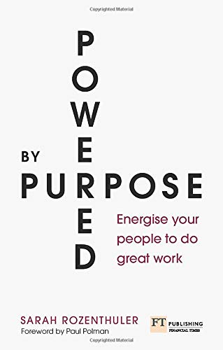 Book cover with bold black text reading "Powered by Purpose" and author name.