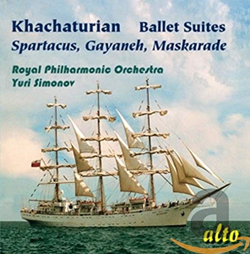 CD cover for Khachaturian ballet suites with a sailing ship image.