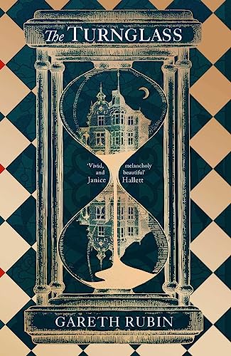 Book cover: hourglass containing a haunted house illustration.