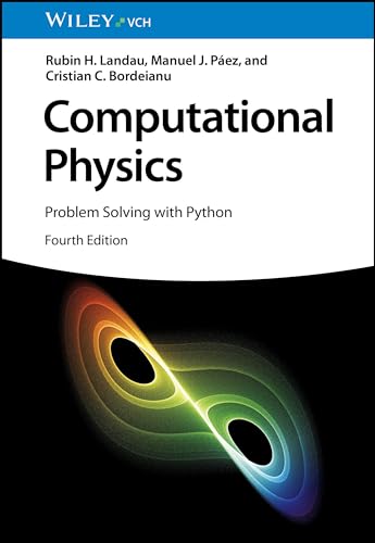 Book cover for Computational Physics: Problem Solving with Python featuring a colorful chaotic attractor.
