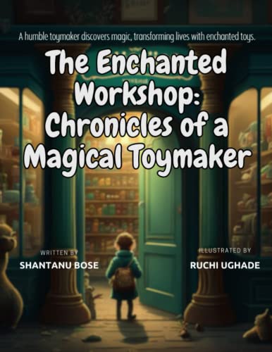 Book cover depicting a toy shop doorway and a child with a backpack.