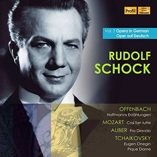 CD cover featuring portrait of tenor Rudolf Schock, opera in German.