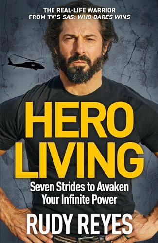 Book cover featuring Rudy Reyes, a bearded man, with bold yellow text.