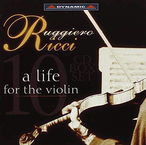 CD cover showing Ruggiero Ricci playing the violin with text overlay.