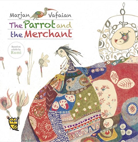 Book cover illustration featuring a woman in a patterned dress and a caged bird.