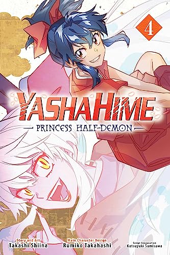 Manga cover featuring two anime characters with the title Yashahime Princess Half-Demon volume four.