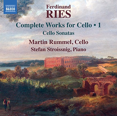 CD cover for Ferdinand Ries’ cello works, featuring a landscape painting.