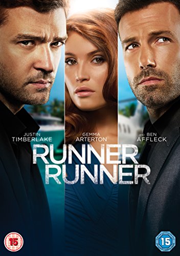 DVD cover featuring Justin Timberlake, Gemma Arterton, and Ben Affleck with the title Runner Runner.
