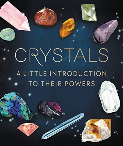 Book cover featuring various colorful crystals against a dark, starry background.