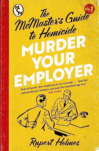 Book cover with yellow background showing a man hiding a knife behind his back.