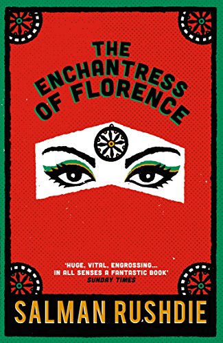 Book cover with red background featuring stylized eyes and a circular symbol.