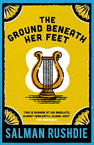 Book cover featuring a yellow background, a central lyre illustration, and black text.