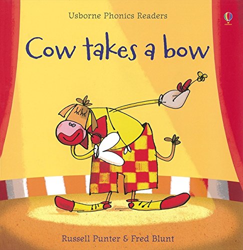 Book cover: cartoon cow in a circus costume taking a bow.