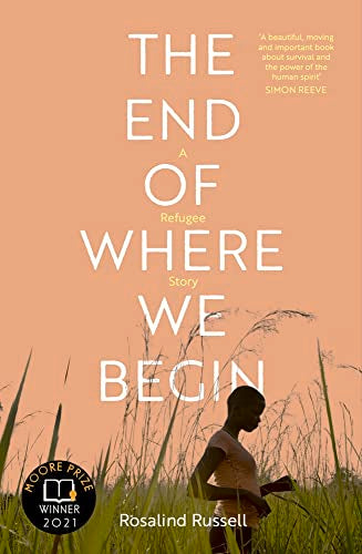 Book cover: "The End of Where We Begin," featuring a child in tall grass.
