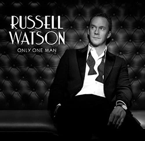 Russell Watson album cover, black and white portrait of a man in a suit.