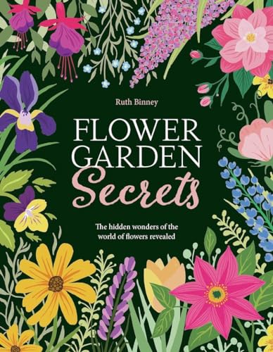Book cover with colorful floral illustrations and title “Flower Garden Secrets.”