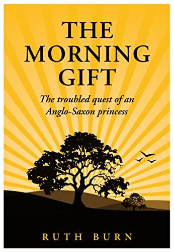 Book cover: "The Morning Gift" with a silhouetted tree and sunburst background.