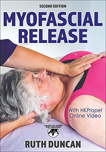 Book cover showing hands-on myofascial release therapy on a woman’s back.